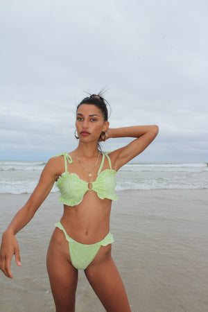 Light Floral Green