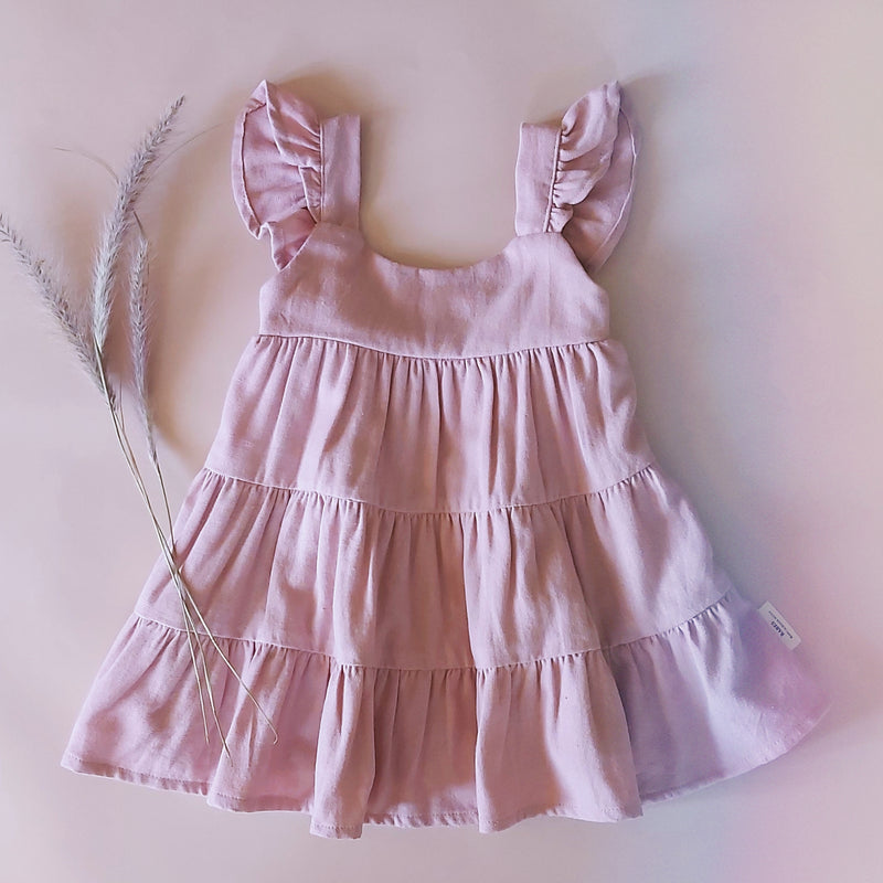 Layla Linen Dress* Dusty Pink