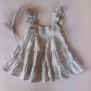 Layla Linen Dress* Stone