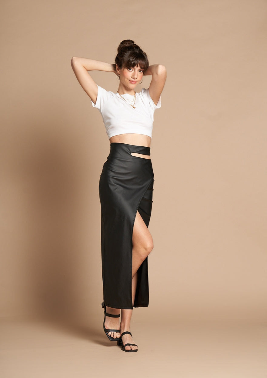 Leatherette skirt